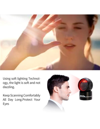 LECTOR AVPOS CODIGOS 1D +2D + QR M680 SOBREMESA USB