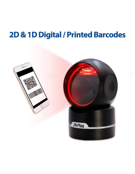 LECTOR AVPOS CODIGOS 1D +2D + QR M680 SOBREMESA USB