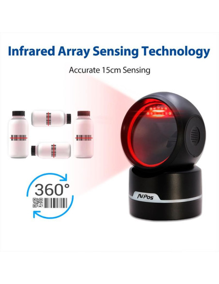 LECTOR AVPOS CODIGOS 1D +2D + QR M680 SOBREMESA USB