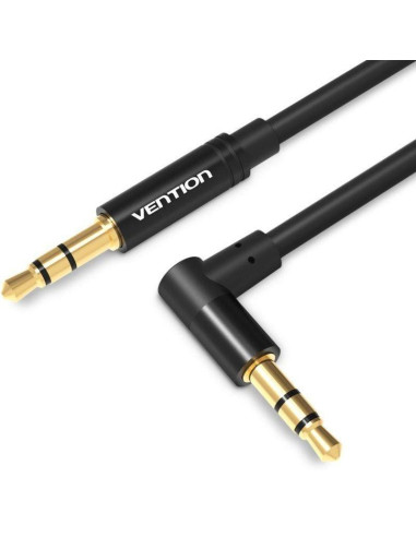 CABLE AUDIO VENTION JACK 3.5/M - JACK 3.5/M ACODADO 1M BLACK