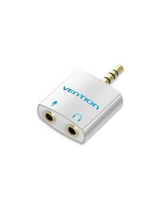 ADAPTADOR AUDIO VENTION JACK 3.5/M - 2X JACK 3.5/H WHITE