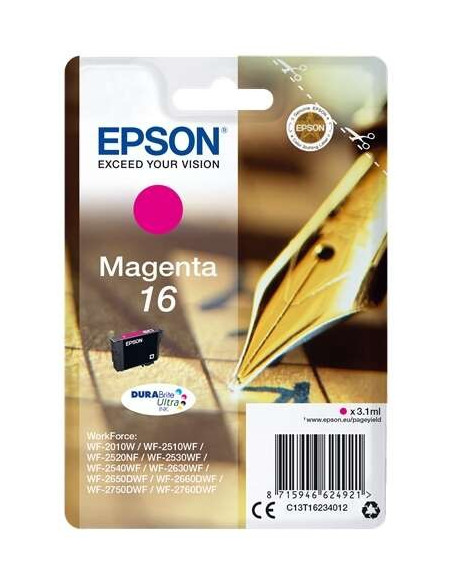 TINTA EPSON C13T16234012 T1623 MAGENTA 16