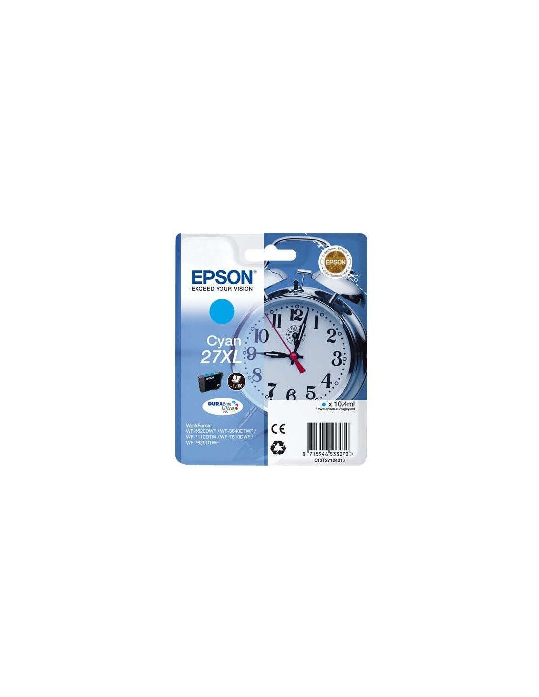 TINTA EPSON C13T27124012 CYAN T2712 27XL DURABRITE ULTRA