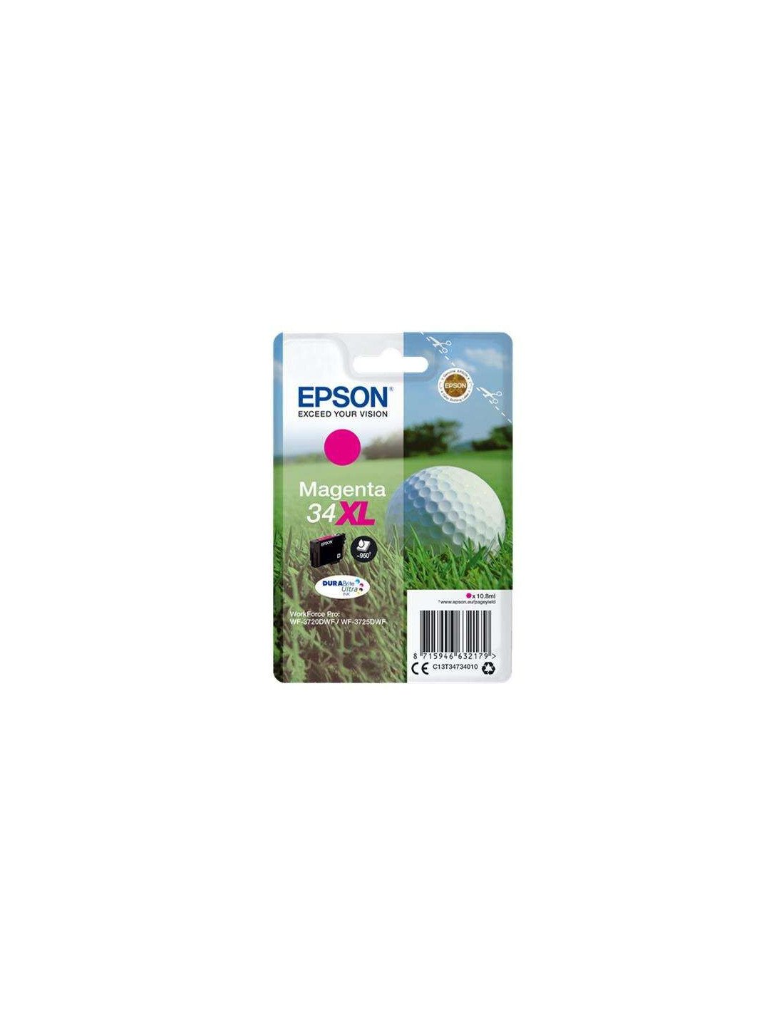 TINTA EPSON C13T34734010 MAGENTA 34XL DURABRITE ULTRA T3472