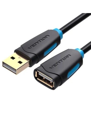 CABLE ALARGADOR USB-A 2.0A VENTION TIPO USB-A/M - USB-A/H 1M BLACK