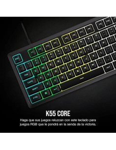 TECLADO GAMING CORSAIR K55 USB ICUE BLACK 2