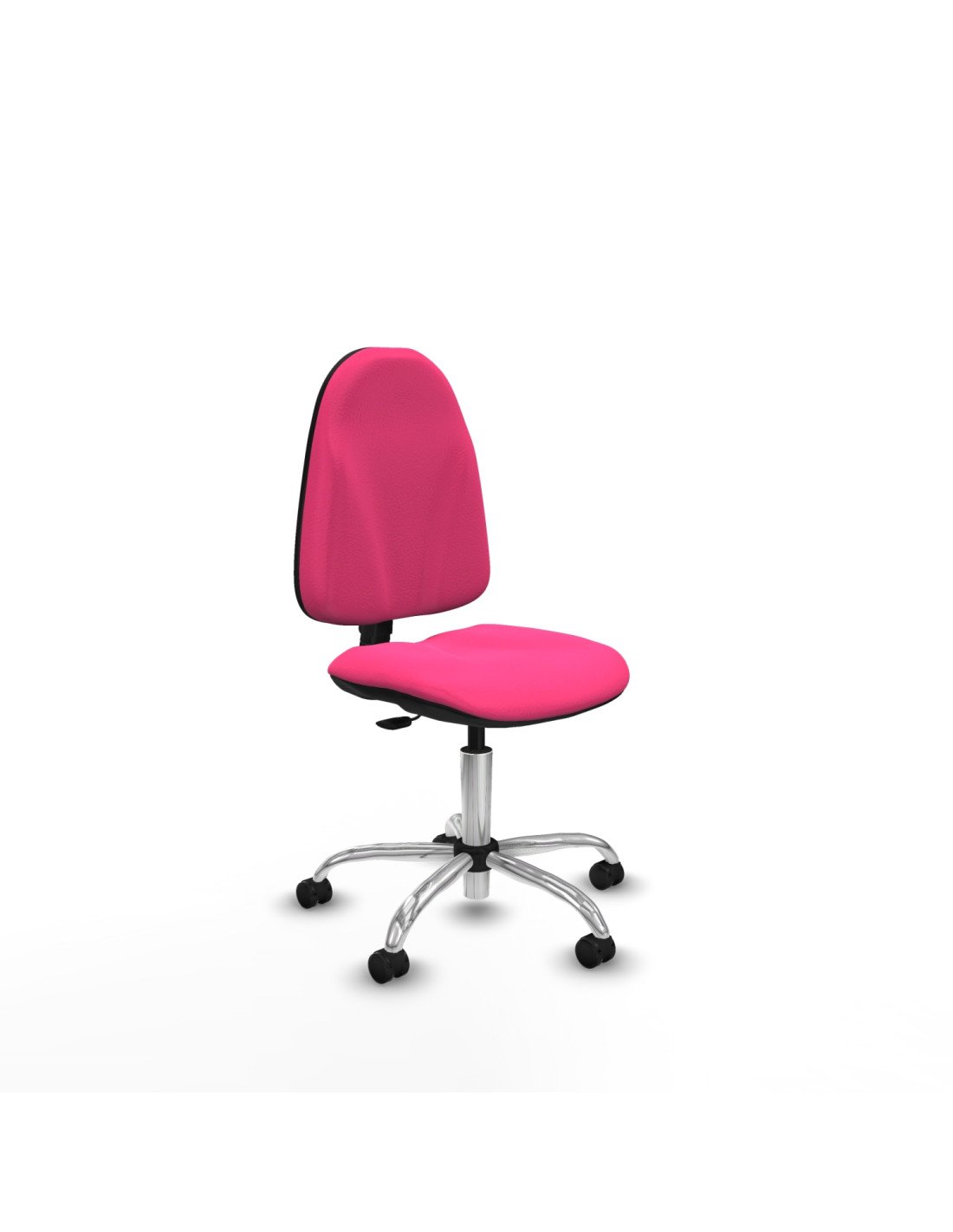 Piqueras y Crespo Algarra CP similpiel rosa  base cromada ruedas engomadas 50mm