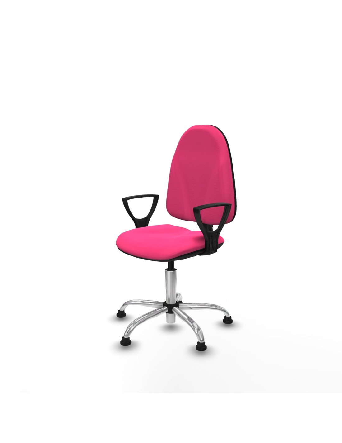 Piqueras y Crespo Algarra CP similpiel rosa brazos fijos base cromada topes