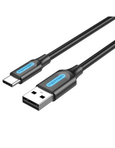 CABLE VENTION USB-A - USB-C 3A 480MBPS 60W 0.5M BLACK
