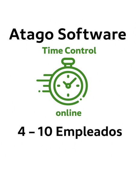 TIME CONTROL DE PRESENCIA ATAGO EN LA NUBE 4-10 EMPLEADOS ( ANUAL )