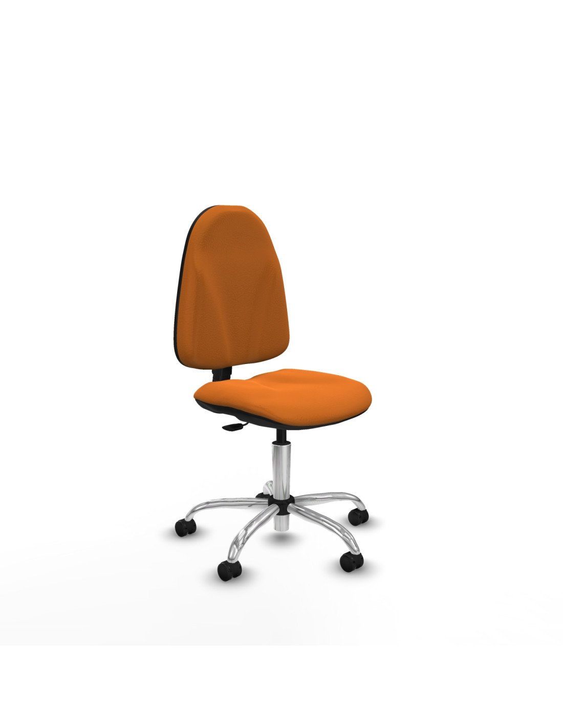 Piqueras y Crespo Algarra CP similpiel naranja  base cromada ruedas engomadas 50mm