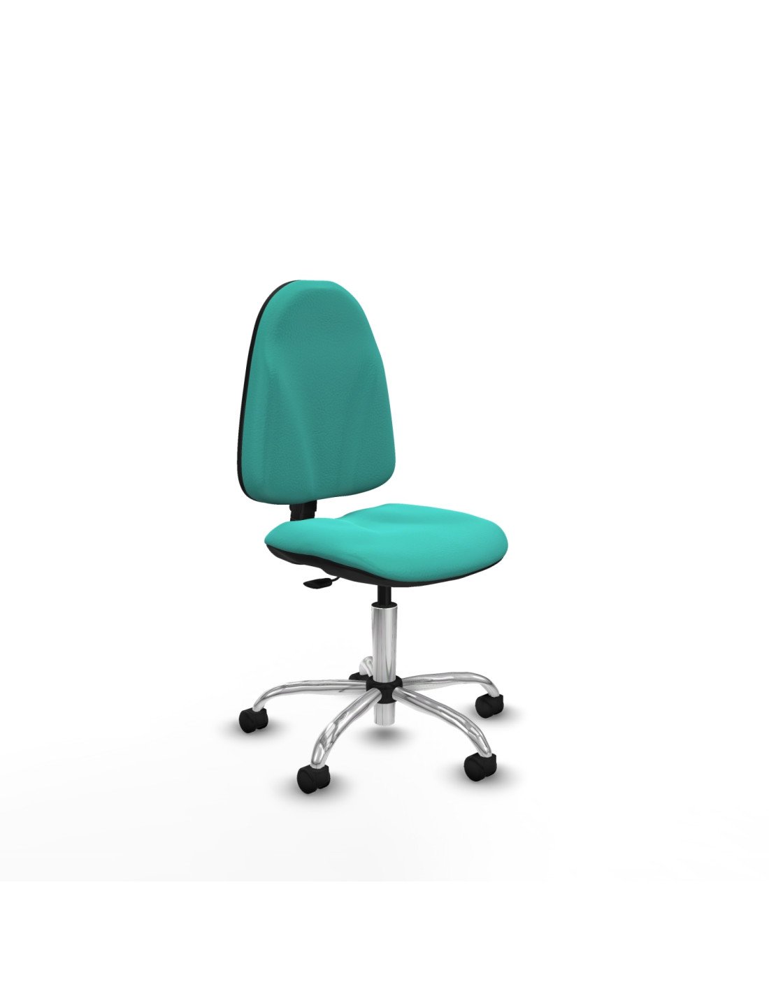 Piqueras y Crespo Algarra CP similpiel turquesa  base cromada ruedas nailon 50mm