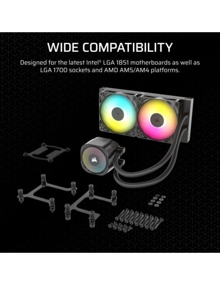 REFRIGERACION LIQUIDA CPU CORSAIR NAUTILUS 240MM ARGB BLACK