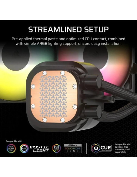 REFRIGERACION LIQUIDA CPU CORSAIR NAUTILUS 240MM ARGB BLACK