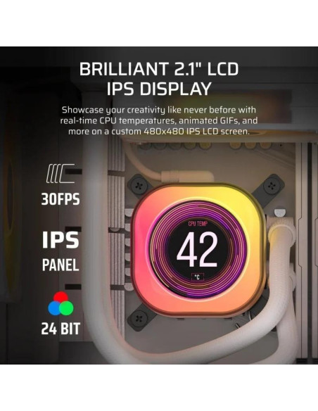 REFRIGERACION LIQUIDA CPU CORSAIR ICUELINK TITAN 360 RX 360MM RGB LCD WHITE