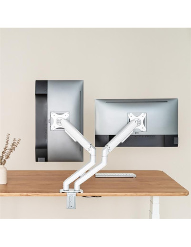 SOPORTE DE MESA TV/MONITOR TOOQ 17-32 2 BRAZOS WHITE