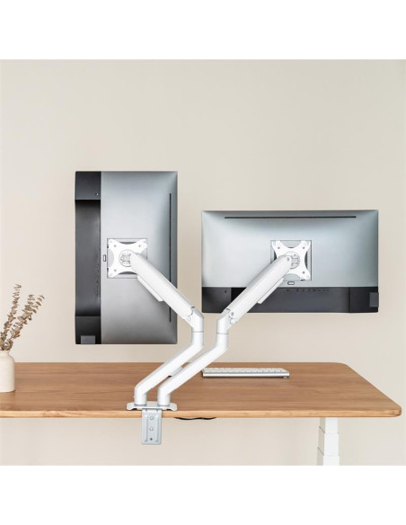 SOPORTE DE MESA TV/MONITOR TOOQ 17-32 2 BRAZOS WHITE