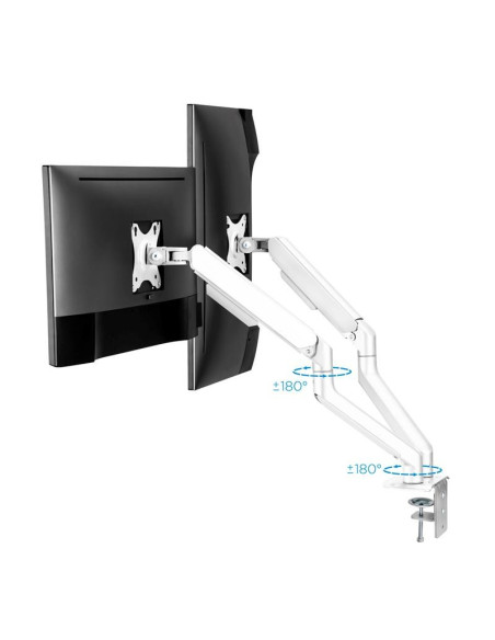 SOPORTE DE MESA TV/MONITOR TOOQ 17-32 2 BRAZOS WHITE