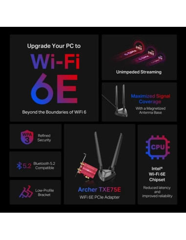 WIRELESS REPEATER TP-LINK AXE5400 WIFI 6E TRI-BAND MESH PACK 2 DECO XE75
