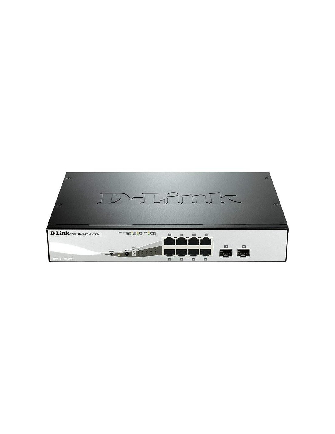 SWITCH D-LINK GIGABIT 8 PUERTOS DGS-1210-08P POE UPLINK