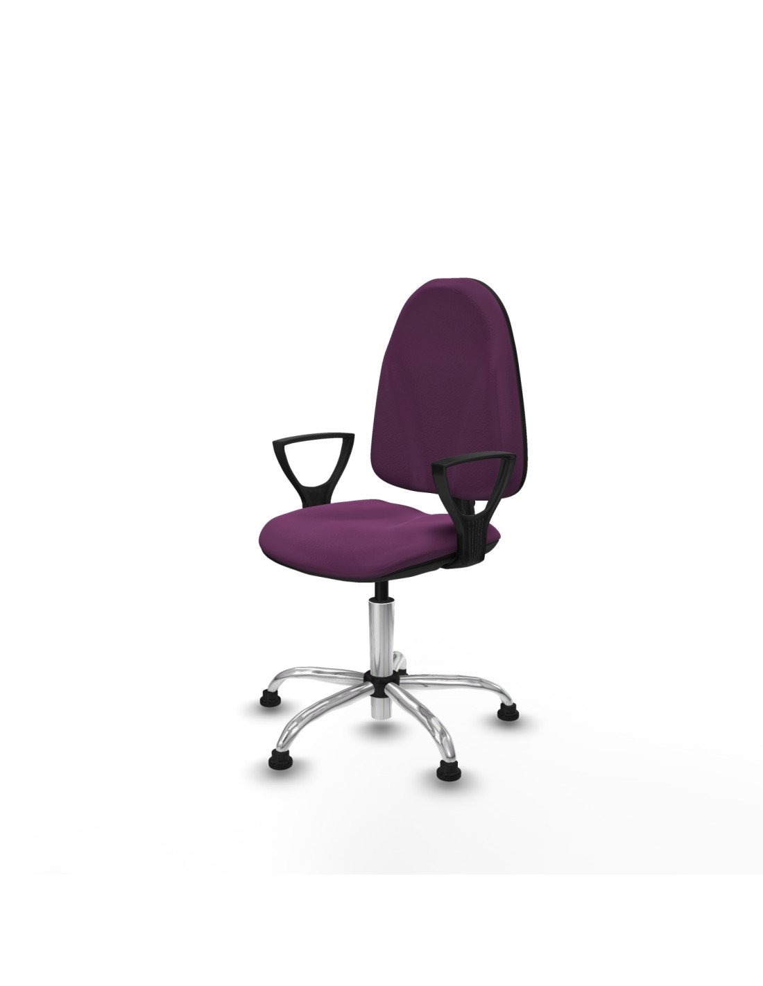 Piqueras y Crespo Algarra CP similpiel morado brazos fijos base cromada topes