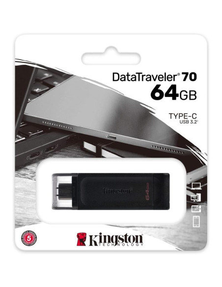 PEN DRIVE 64GB KINGSTON USB-C 3.1 BLACK
