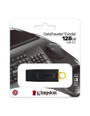 PEN DRIVE 128GB KINGSTON USB 3.2 BLACK
