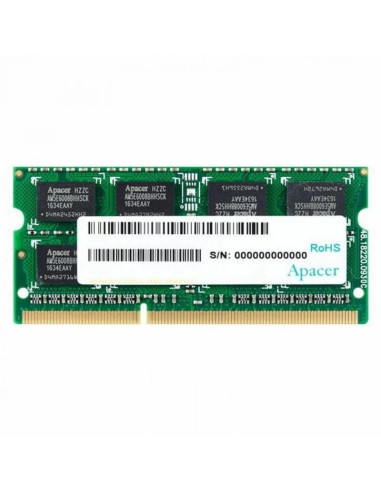 MEMORIA SODIMM 8GB APACER DDR3 1333MHZ - 1600MHZ 1.35V