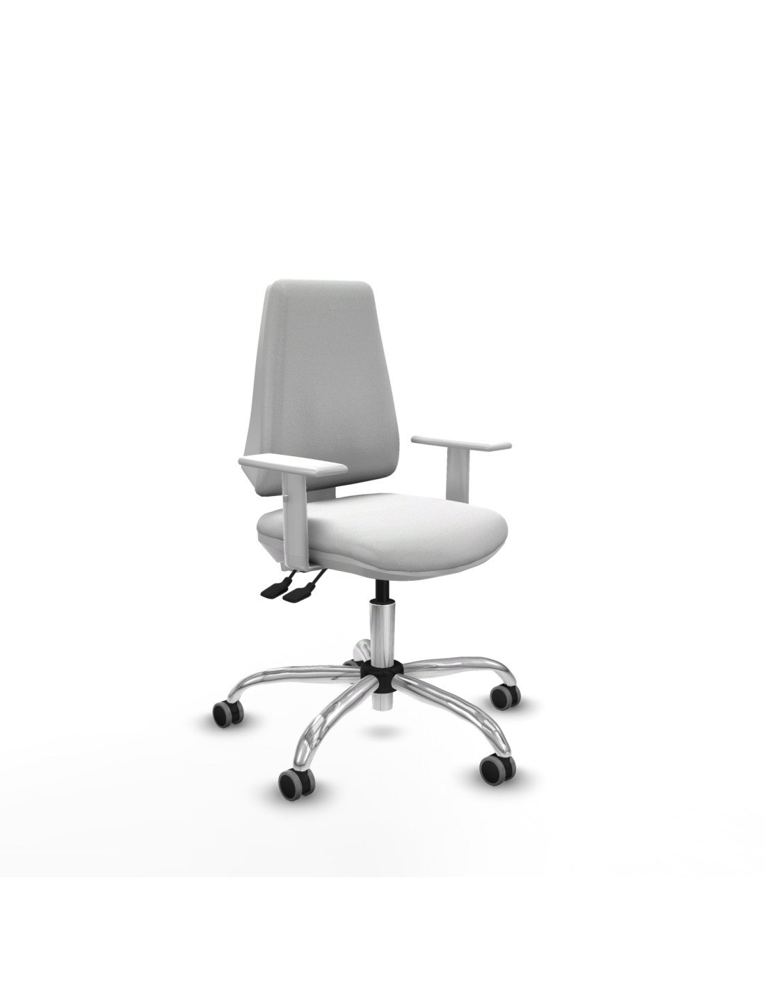 Piqueras y Crespo Elche blanca asincro bali blanco brazos blancos base cromada ruedas 65mm engomadas