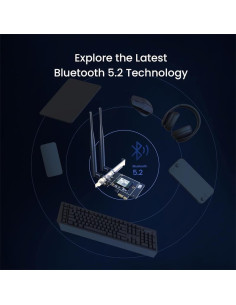 TARJETA DE RED TENDA PCIE WIFI 6E AX5400 TRI BAND 2