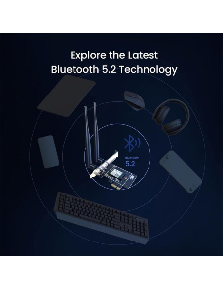 TARJETA DE RED TENDA PCIE WIFI 6E AX5400 TRI BAND