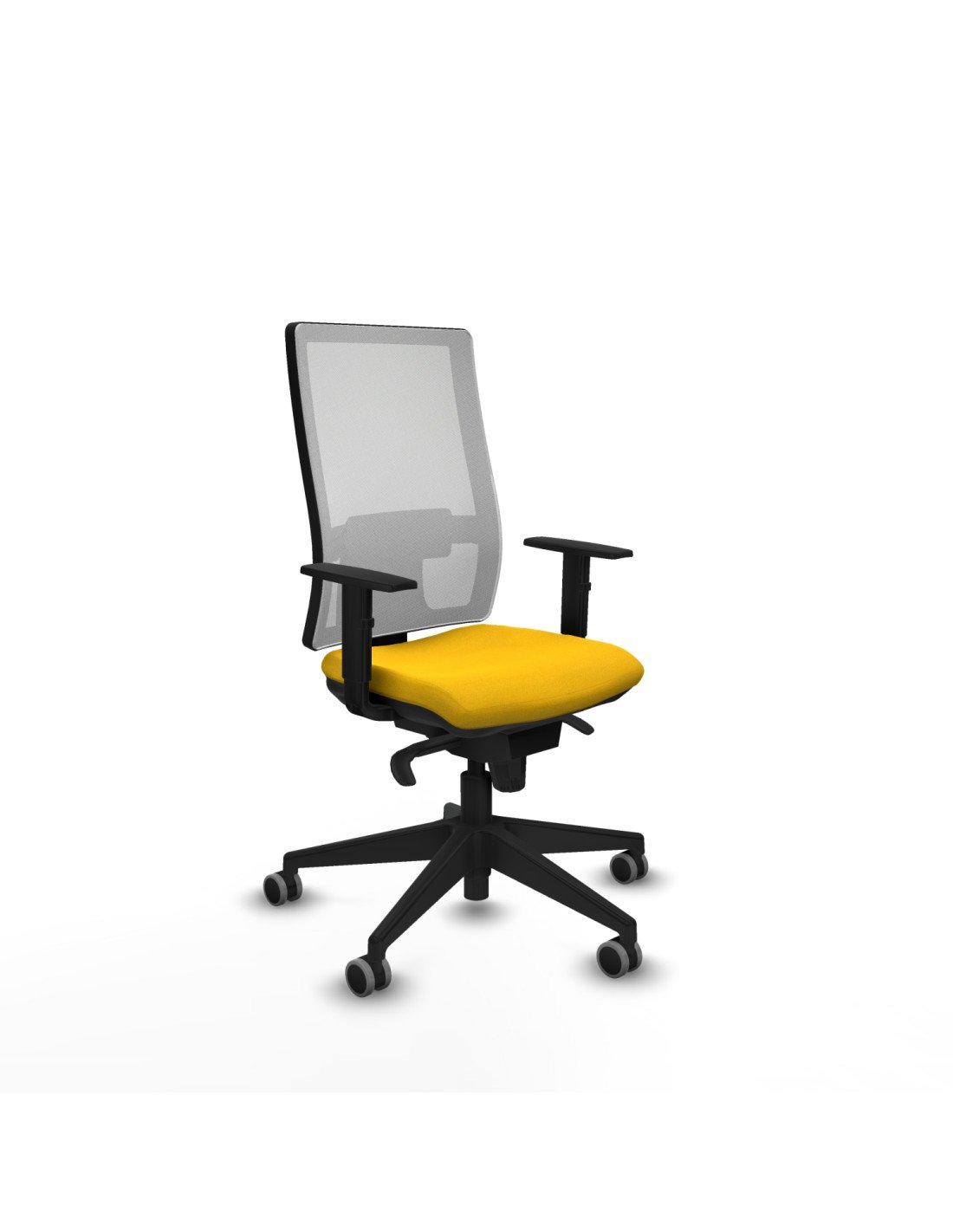 Piqueras y Crespo Horna sincro malla blanca bali amarillo brazos 1D base piramidal  ruedas 65mm engomadas