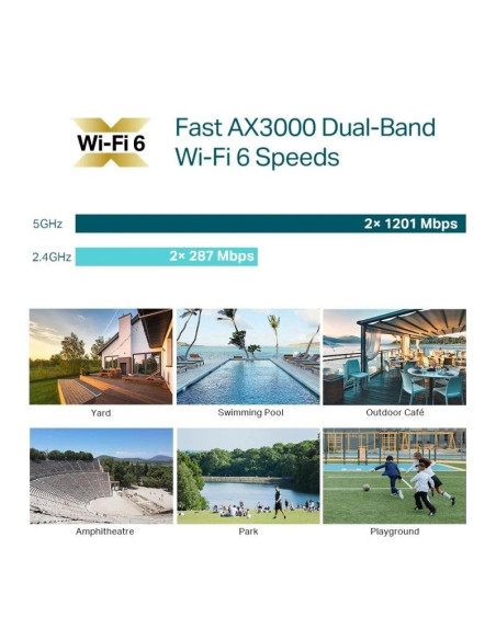 ACCESS POINT TP-LINK EAP650-OUTDOOR AX3000 DUAL BAND WI-FI 6 EXTERIOR POE