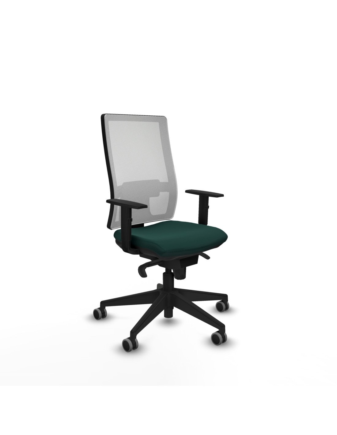 Piqueras y Crespo Horna sincro malla blanca similpiel verde botella brazos 1D base piramidal ruedas 65mm engomadas