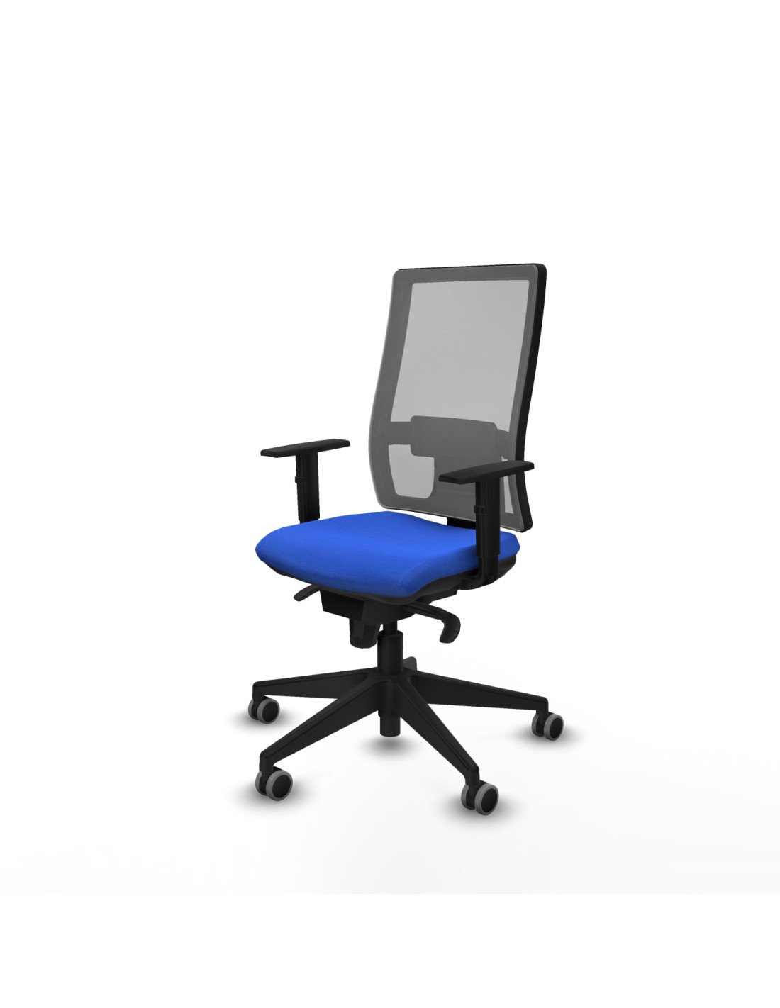 Piqueras y Crespo Horna sincro malla gris bali azul brazos 1D base piramidal  ruedas 65mm engomadas