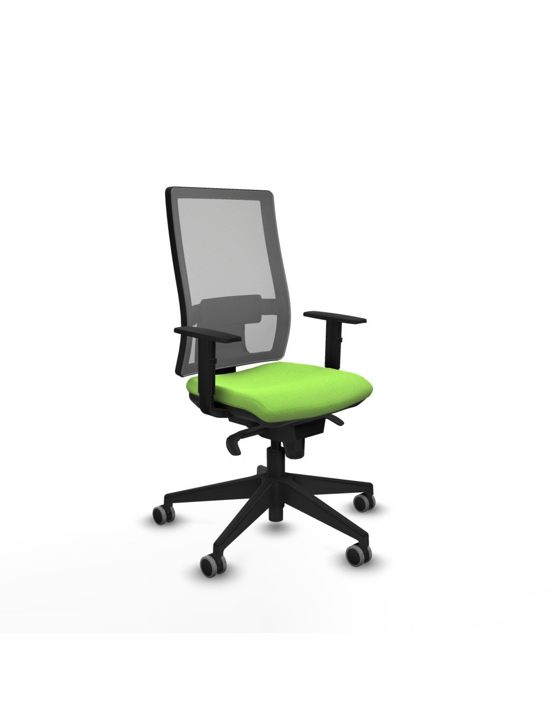 Piqueras y Crespo Horna sincro malla gris bali pistacho brazos 1D base piramidal  ruedas 65mm engomadas