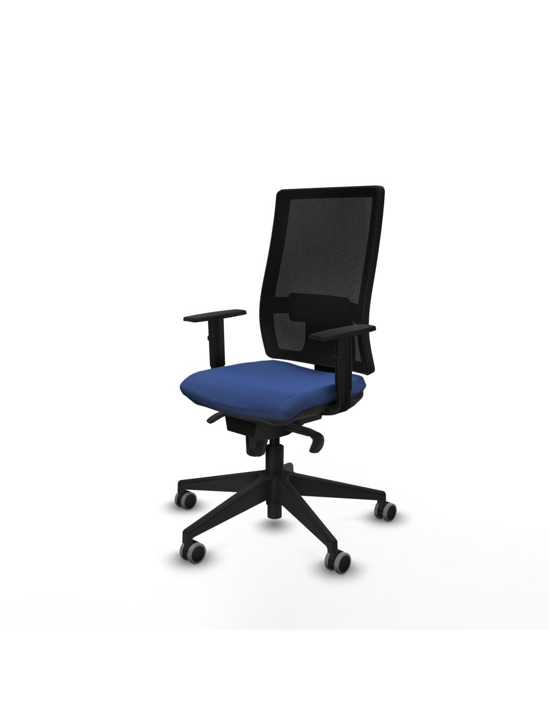 Piqueras y Crespo Horna sincro malla negra bali azul marino brazos 1D base piramidal  ruedas 65mm engomadas