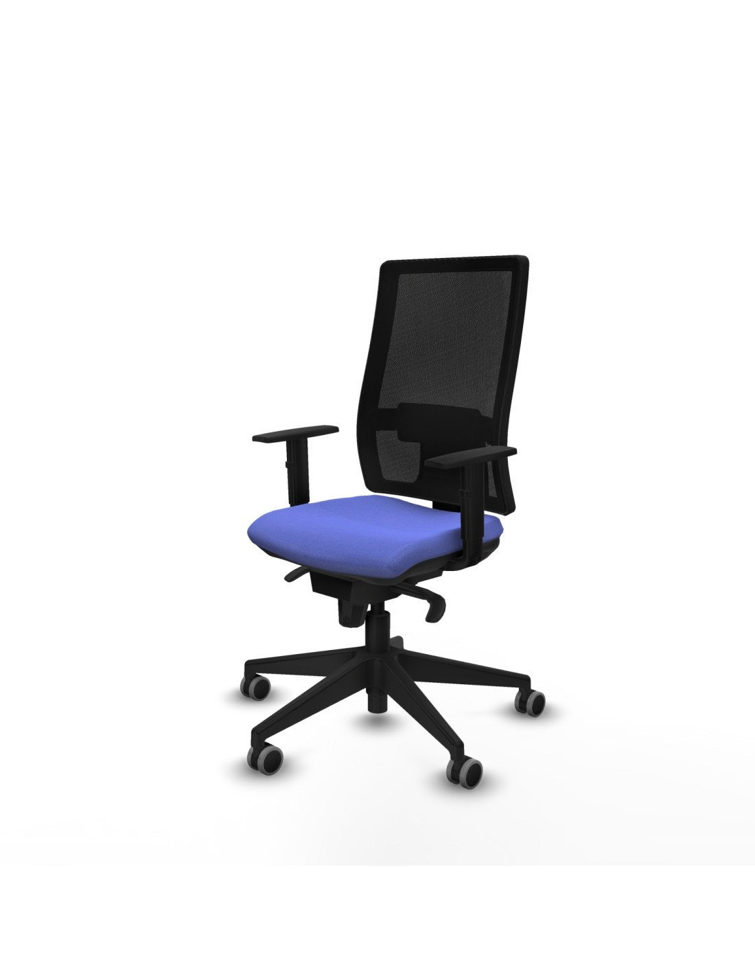 Piqueras y Crespo Horna sincro malla negra bali azul claro brazos 1D base piramidal  ruedas 65mm engomadas