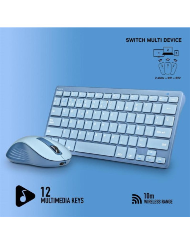TECLADO + RATON NGS FANTASY KIT WIRELESS BLUE