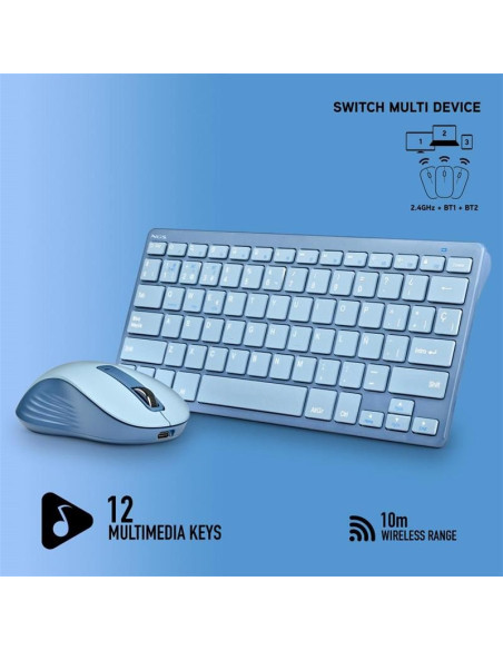TECLADO + RATON NGS FANTASY KIT WIRELESS BLUE