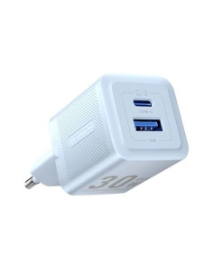 CARGADOR DE PARED VENTION GAN USB-C USB-A 30W BLUE