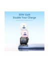 CARGADOR DE PARED VENTION GAN USB-C USB-A 30W WHITE