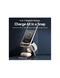 BASE CARGADOR VENTION SMARTPHONE/APPLE WATCH/AURICULARES WIRELESS BLACK 2