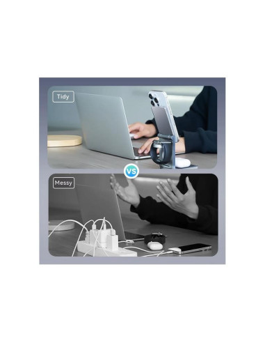 BASE CARGADOR VENTION SMARTPHONE/APPLE WATCH/AURICULARES WIRELESS BLACK