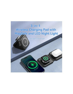 BASE CARGADOR PAD VENTION SMARTPHONE/APPLE WATCH/AURICULARES WIRELESS BLACK 2