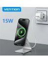 CARGADOR VENTION SOBREMESA SMARTPHONE MAGSAFE 15W WIRELESS 1M SILVER