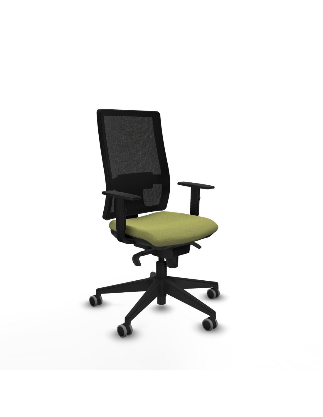 Piqueras y Crespo Horna sincro malla negra bali verde oliva brazos 1D base piramidal  ruedas 65mm engomadas