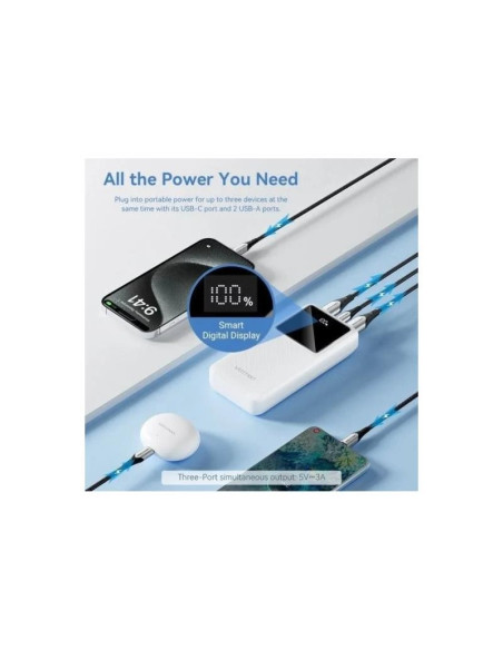 POWERBANK VENTION 5000MAH USB-C + LIGHTNING 20W BLUE