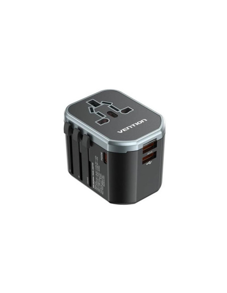 CARGADOR DE PARED VENTION UNIVERSAL USB-C 2XUSB-A 20W