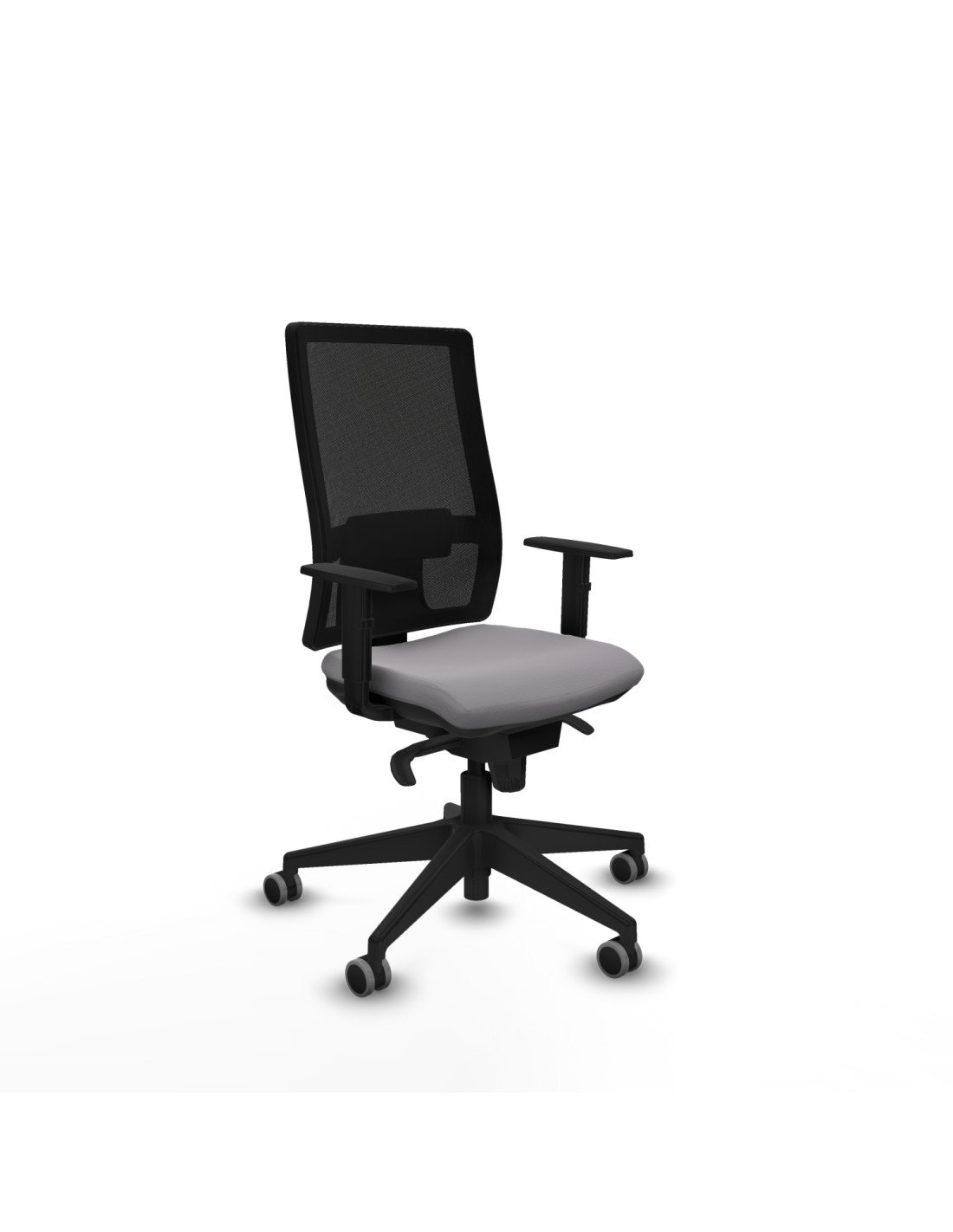 Piqueras y Crespo Horna sincro malla negra similpiel gris brazos 1D base piramidal  ruedas 65mm engomadas